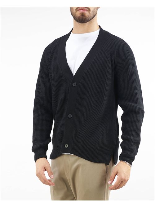 Ribbed wool and cashmere blend cardigan Low Brand LOW BRAND |  | L1MFW23246666D001